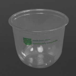 photo 3 pots deli en pla compostables série96 vegware 340ml lot de 1000