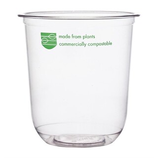 photo 2 pots deli en pla compostables série96 vegware 454ml lot de 1000