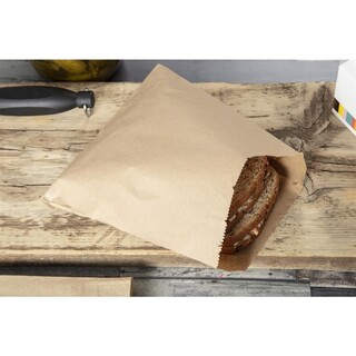 photo 6 sachets sandwich compostables en kraft recyclé vegware