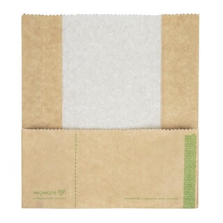 photo 1 sachets panini kraft compostables vegware lot de 500