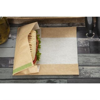 photo 6 sachets panini kraft compostables vegware lot de 500