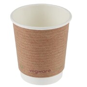 Photo 1 matériel référence GH020: Gobelets boissons chaudes double paroi compostables vegware 230ml - Lot de 500