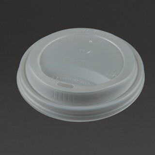 photo 2 couvercles compostables pour gobelets boissons chaudes vegware 34 cl / 45,5 cl x1000