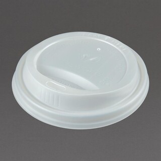 photo 3 couvercles pour gobelets boissons chaudes compostables vegware 225ml lot de 1000