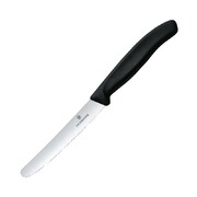 Photo 1 matériel référence CX740: Couteau à tomate denté victorinox 11cm noir