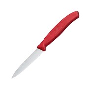 Photo 1 matériel référence CX749: Couteau doffice denté pointu victorinox 8cm rouge