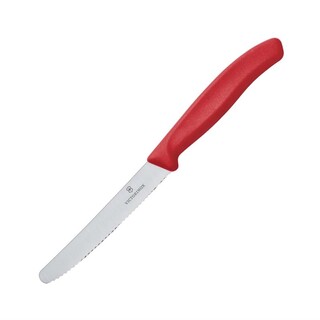 photo 1 couteau à tomate denté victorinox 11cm rouge