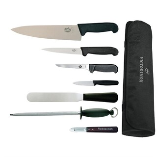 photo 1 ensemble de couteaux victorinox hygiplas et vogue avec couteau chef 25,5cm et étui 