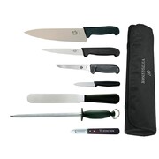 Photo 1 matériel référence F221: Ensemble de couteaux Victorinox Hygiplas et Vogue avec couteau chef 21,5cm et étui 