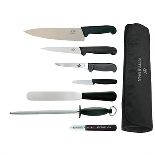 photo 1 ensemble de couteaux victorinox hygiplas et vogue avec couteau chef 21,5cm et étui 