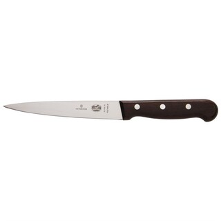 photo 3 ensemble couteaux manche en bois de rose, couteau de cuisinier 250mm et étui victorinox