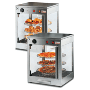 Vitrine chauffante rotative pour pizzas