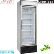 Vitrine positive, ventilée, 500 L., avec caisson lumineux