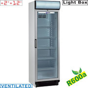 Vitrine vent.t positive 380 lit, avec caisson lumineux