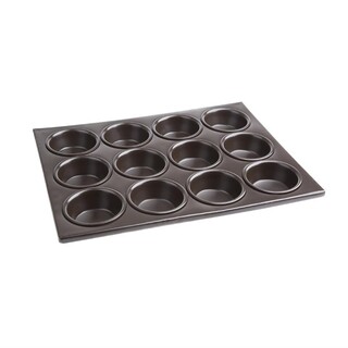 photo 1 plaque aluminium antiadhésive de 12 moules à muffins vogue