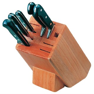 photo 1 bloc à couteaux en bois 9 pièces vogue