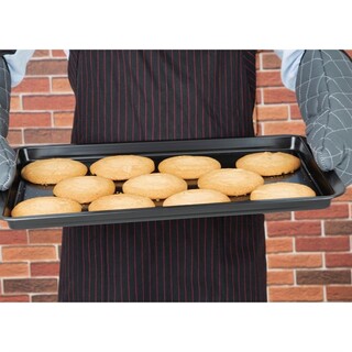 photo 5 plaque à pâtisserie antiadhésive en acier carbone vogue 480 x 305mm