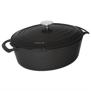 photo 1 grande cocotte ovale noire vogue 6l