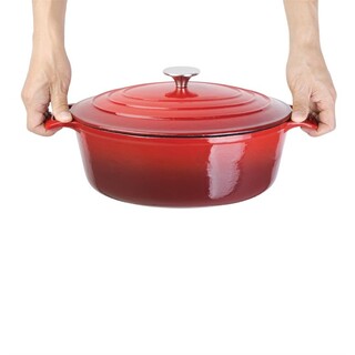 photo 7 grande cocotte ovale rouge vogue 6l