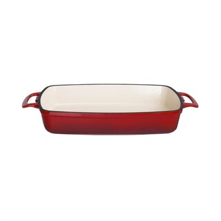 photo 1 plat en fonte rectangulaire vogue rouge 1,8l