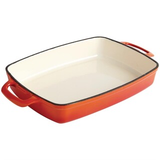 photo 2 plat en fonte rectangulaire vogue orange 2,8l