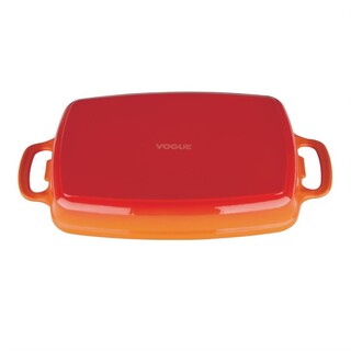 photo 3 plat en fonte rectangulaire vogue orange 2,8l