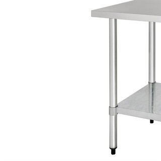 photo 6 table en acier inoxydable sans rebord vogue 900 x 700mm