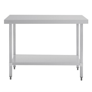 photo 6 table en acier inoxydable sans rebord vogue 1200 x 700mm