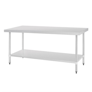 photo 1 table en acier inoxydable sans rebord vogue 1800 x 700mm