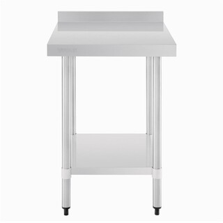 photo 5 table en acier inoxydable avec rebord vogue 600 x 700mm