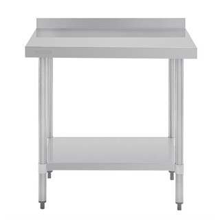 photo 6 table en acier inoxydable avec rebord vogue 900 x 700mm