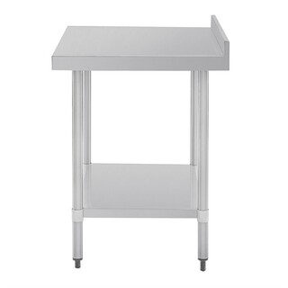 photo 8 table en acier inoxydable avec rebord vogue 900 x 700mm