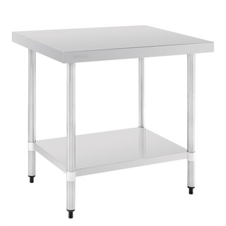photo 1 table en acier inoxydable avec rebord vogue 1200 x 700mm