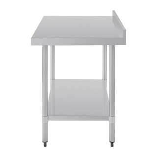 photo 3 table en acier inoxydable avec rebord vogue 1200 x 700mm
