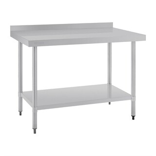 photo 4 table en acier inoxydable avec rebord vogue 1200 x 700mm