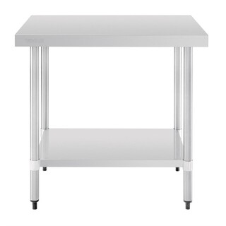 photo 6 table en acier inoxydable avec rebord vogue 1200 x 700mm