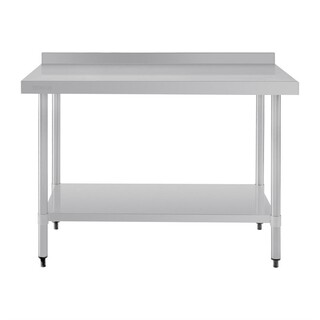 photo 7 table en acier inoxydable avec rebord vogue 1200 x 700mm
