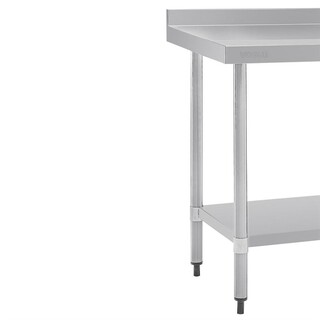 photo 8 table en acier inoxydable avec rebord vogue 1500 x 700mm