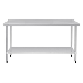 photo 5 table en acier inoxydable avec rebord vogue 1800 x 700mm