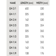 Photo 1 matériel référence GJ529: Bac en polypropylène  GN1/9 100mm Vogue