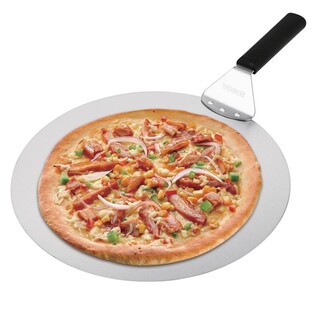 photo 4 pelle ronde pour gâteau ou pizza manche polypropylène vogue 300mm