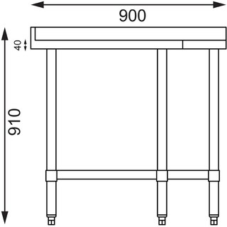 photo 2 table d angle inox vogue 700mm