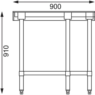 photo 3 table d angle inox vogue 700mm
