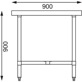 photo 9 table inox centrale vogue 1800mm