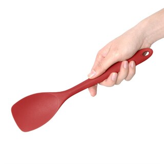 photo 4 spatule et cuillère rouge en silicone 280mm