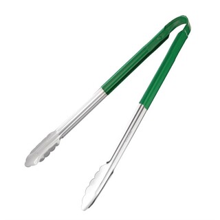 photo 1 pince de service code couleur hygiplas 405mm verte