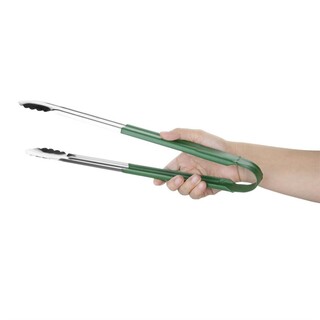 photo 6 pince de service code couleur hygiplas 405mm verte