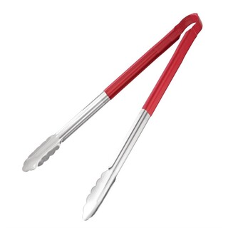 photo 1 pince de service code couleur hygiplas 405mm rouge