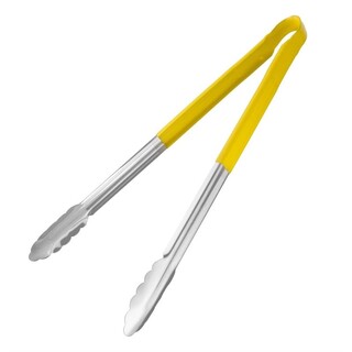 photo 2 pince de service code couleur hygiplas 405mm jaune