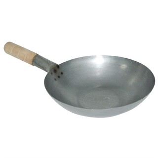 photo 1 wok en acier doux vogue 33 cm